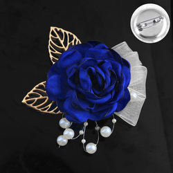 Royal Blue Back-Clip Boutonniere (L 9Cm*W 8Cm) 11G