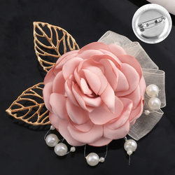 Champagne Back-Clip Boutonniere (L 9Cm*W 8Cm) 11G