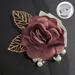 Bean Paste Purple Back-Clip Boutonniere (L 9Cm*W 8Cm) 11G