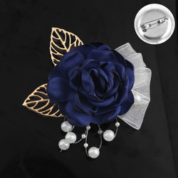 Navy Back-Clip Boutonniere (L 9Cm*W 8Cm) 11G