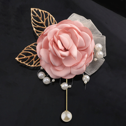 Champagne Gold Pearl Boutonniere (L 12Cm*W 9Cm) 12G