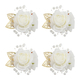 Creamy Fabric Rose Wrist Corsage For Wedding Bridesmaid