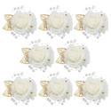 Creamy Fabric Rose Wrist Corsage For Wedding Bridesmaid