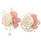 Milchige Rosen-Boutonniere und Armbandblumen-Set für die Hochzeit
