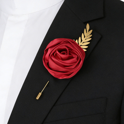 Burgundy Boutonniere (L12cm*W5cm) 8G