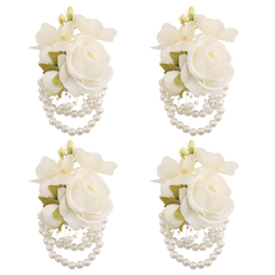 Cream Wrist Flower 4PCS