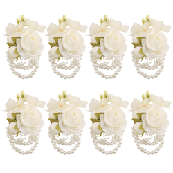 Cream Wrist Flower 8PCS