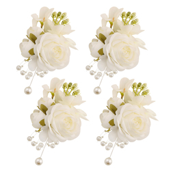 Cream Boutonniere 4PCS