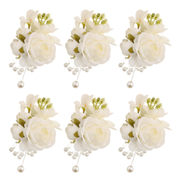 Cream Boutonniere 6PCS