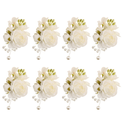 Cream Boutonniere 8PCS