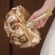 Champagne Gold Rhinestone Bow Bridal Bouquet