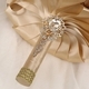 Champagne Gold Rhinestone Bow Bridal Bouquet