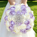 Satin Rhinestone Rose Bridal Bouquet