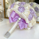 Satin-Strass-Rosen-Brautstrauß