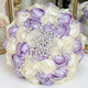 Satin-Strass-Rosen-Brautstrauß