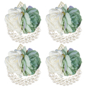 Forest Green Silk Cloth Rose Boutonniere