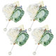 Forest Green Silk Cloth Rose Boutonniere