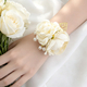 Forest Green Silk Cloth Rose Boutonniere