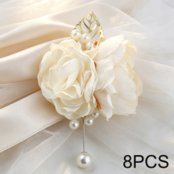 Cream Corsage 8Pcs
