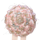 Bouquet de roses artificielles ruban vert foncé avec papillon strass et décorations perles