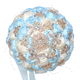 Bouquet de roses artificielles ruban vert foncé avec papillon strass et décorations perles