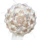 Bouquet de roses artificielles ruban vert foncé avec papillon strass et décorations perles