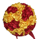 Wine Red Ribbon Artificial Rose Bouquet