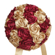 Wine Red Ribbon Artificial Rose Bouquet