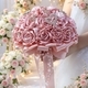 3D Satin Rose Bridal Bouquet With Diamond-Studded Accents