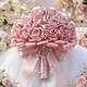 3D Satin Rose Bridal Bouquet With Diamond-Studded Accents