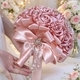 3D Satin Rose Bridal Bouquet With Diamond-Studded Accents