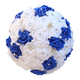 Blue And White PE Foam Rose Wedding Bouquet