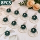 Set de ronds de serviette fleur en satin avec strass et perles