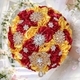 Handgefertigtes Brautbouquet aus Satinbandrosen mit Strasssteinen