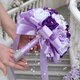 Satin Ribbon Rose Bridal Bouquet With Pearls Butterflies And Rhinestones