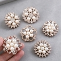 6-piece set Sunflower Pearl Rhinestone Embellishment DIY Wedding Dress Accessory