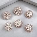 6-piece set Sunflower Pearl Rhinestone Embellishment DIY Wedding Dress Accessory