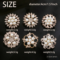 6-piece set Sunflower Pearl Rhinestone Embellishment DIY Wedding Dress Accessory