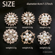 6-piece set Sunflower Pearl Rhinestone Embellishment DIY Wedding Dress Accessory