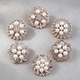 6-piece set Sunflower Pearl Rhinestone Embellishment DIY Wedding Dress Accessory