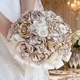 3D Ribbon Butterfly Rhinestone Beaded Bridal Bouquet