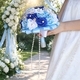 Satin Bridal Bouquet With Butterfly Rhinestone Pearls