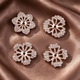 4-piece set Hollow Flower Rhinestone DIY Craft Accessories For Shoes And Bags