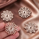 4-piece set Handmade Rhinestone Flower Hair Accessory Corsage Base 4-Piece Set