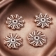 4-piece set Handmade Rhinestone Flower Hair Accessory Corsage Base 4-Piece Set