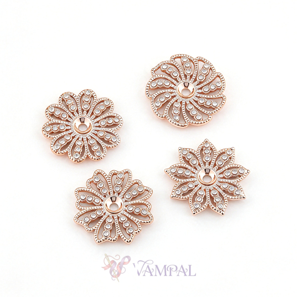 4-piece set Handmade Rhinestone Flower Hair Accessory Corsage Base 4-Piece Set