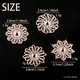 4-piece set Handmade Rhinestone Flower Hair Accessory Corsage Base 4-Piece Set