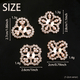 4-piece set Hollow Pearl Rhinestone Alloy Flower Bezel DIY Jewelry Findings