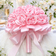 Handmade Satin 3D Artificial Rose Bridal Bouquet
