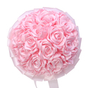 Ramo de novia de rosas artificiales 3D de satén artesanal